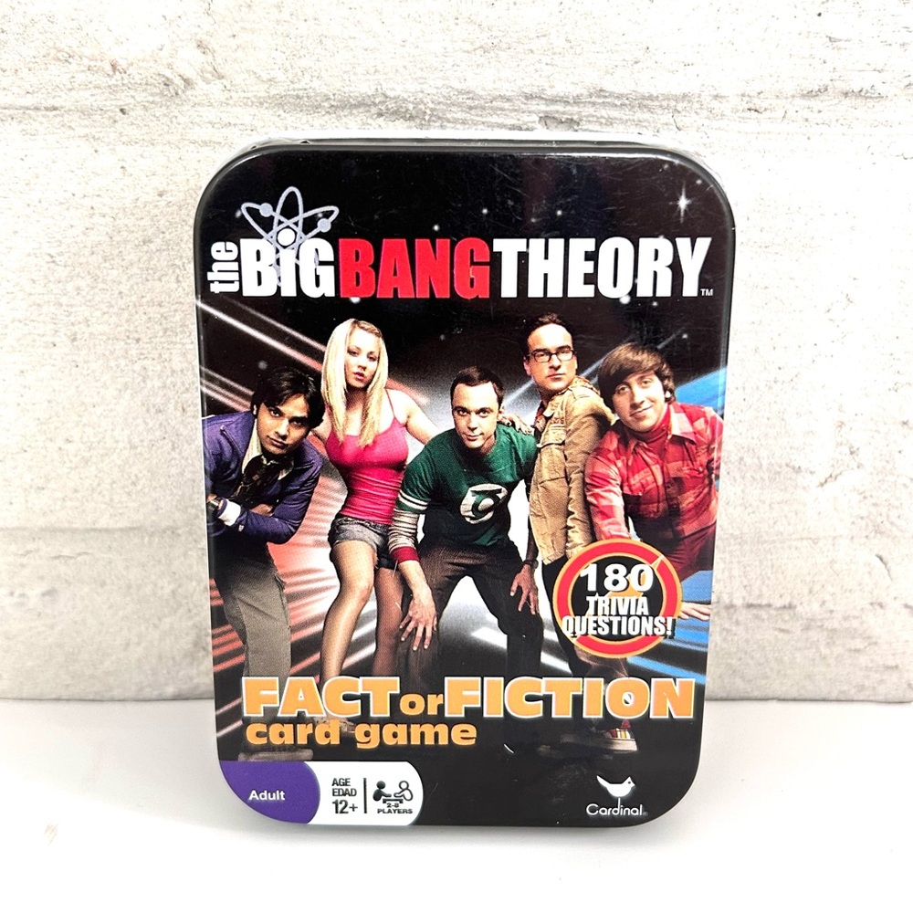 The Big Bang Theory Fact or Fiction Card Game Small Travel Tin